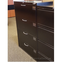 Grand & Toy Black 36" 4 Drawer Lateral File Cabinet, Locking